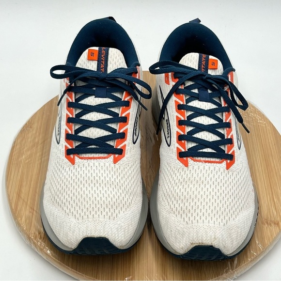 Brooks Running Men’s Levitate 5 White Orange Navy Size 13 - Picture 3 of 15